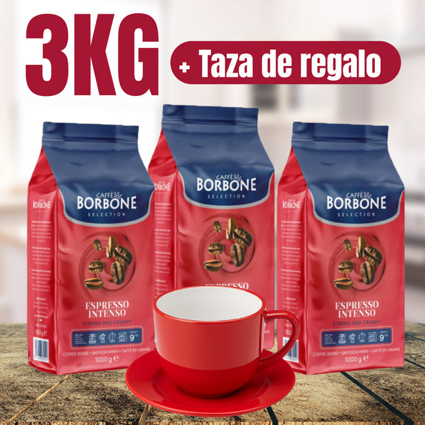 Pack 3kg Borbone Espresso Intenso + Taza Borbone
