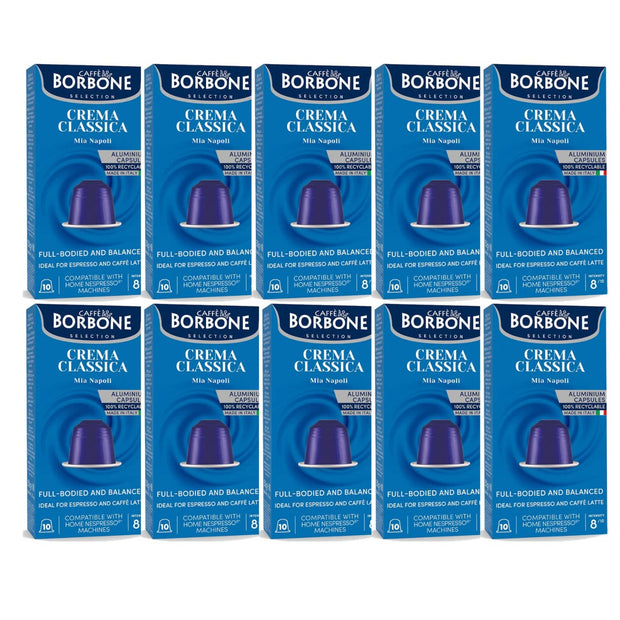 Pack 100 Capsulas Borbone Crema Classica Compatible Nespresso®