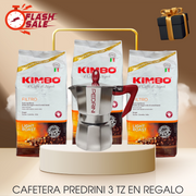 3 kg Kimbo Filtro molido de 1Kg con Cafetera en regalo - Cafe Barocco Chile