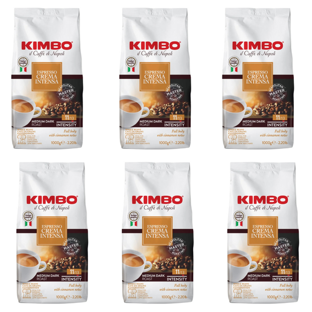Pack 6Kg Kimbo Crema Intensa  Café en Granos - Cafe Barocco Chile