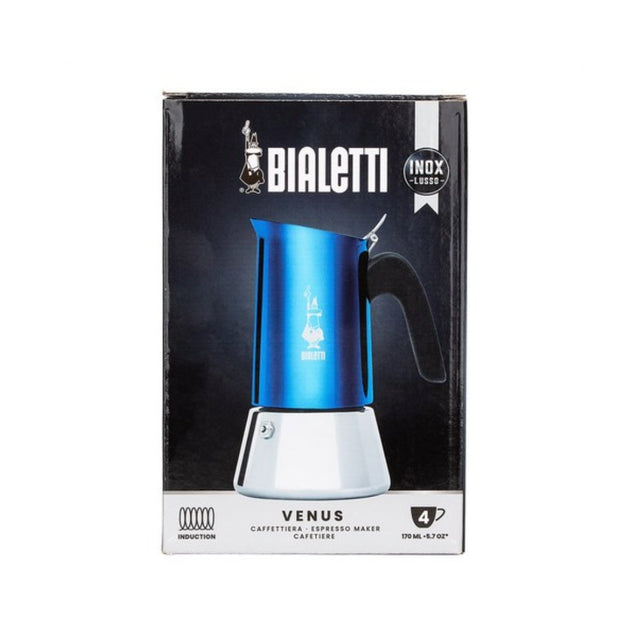 Cafetera Acero Inox Venus Blue 4 Tazas - Cafe Barocco ChileCafetera Acero Inox Venus Blue 4 Tazas