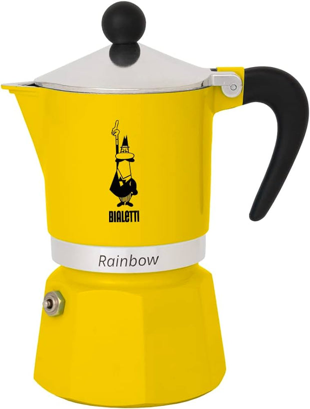 Cafetera Bialetti Rainbow amarilla 6 taza - Cafe Barocco ChileCafetera Bialetti Rainbow amarilla 6 taza