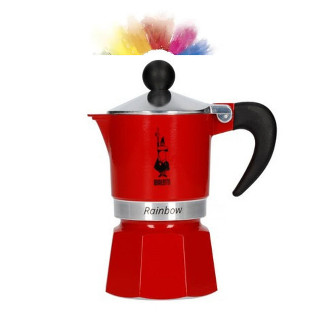 Cafetera Bialetti Rainbow roja 6 taza - Cafe Barocco ChileCafetera Bialetti Rainbow roja 6 taza