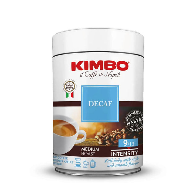 Kimbo Descafeinado molido de 250g - Cafe Barocco ChileKimbo Descafeinado molido de 250g