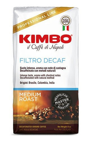 Kimbo Filtro Decaf molido de 226.8g - Cafe Barocco ChileKimbo Filtro Decaf molido de 226.8g