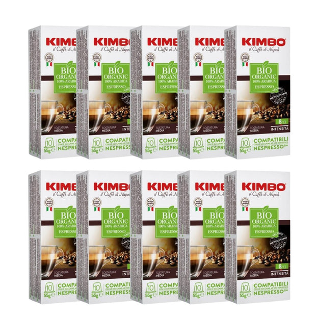 Pack 100 Capsulas Kimbo Bio Organic - Cafe Barocco ChilePack 100 Capsulas Kimbo Bio Organic