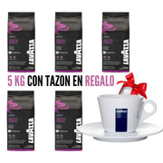 Pack 5 kg Café en granos Lavazza Forte con Taza en Regalo - Cafe Barocco ChilePack 5 kg Café en granos Lavazza Forte con Taza en Regalo