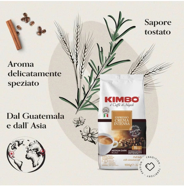 Pack 6Kg Kimbo Crema Intensa Café en Granos - Cafe Barocco ChilePack 6Kg Kimbo Crema Intensa Café en Granos