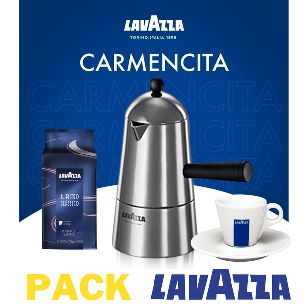Pack Cafetera Lavazza Carmencita - Cafe Barocco Chile
