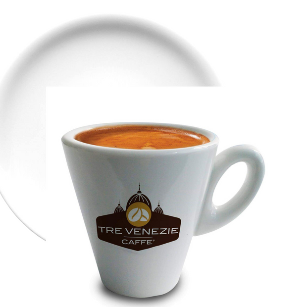 Taza espresso blanca Tre Venezie - Cafe Barocco Chile