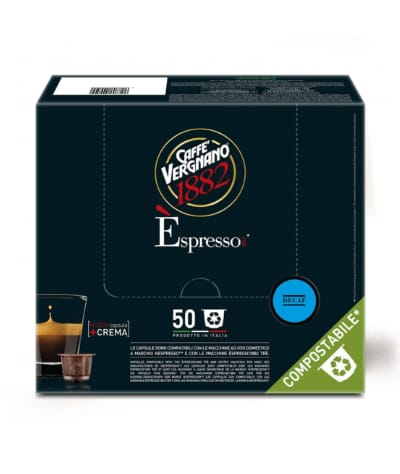 50 Cápsulas Espresso Descafeinado Cafè Vergnano - Cafe Barocco Chile